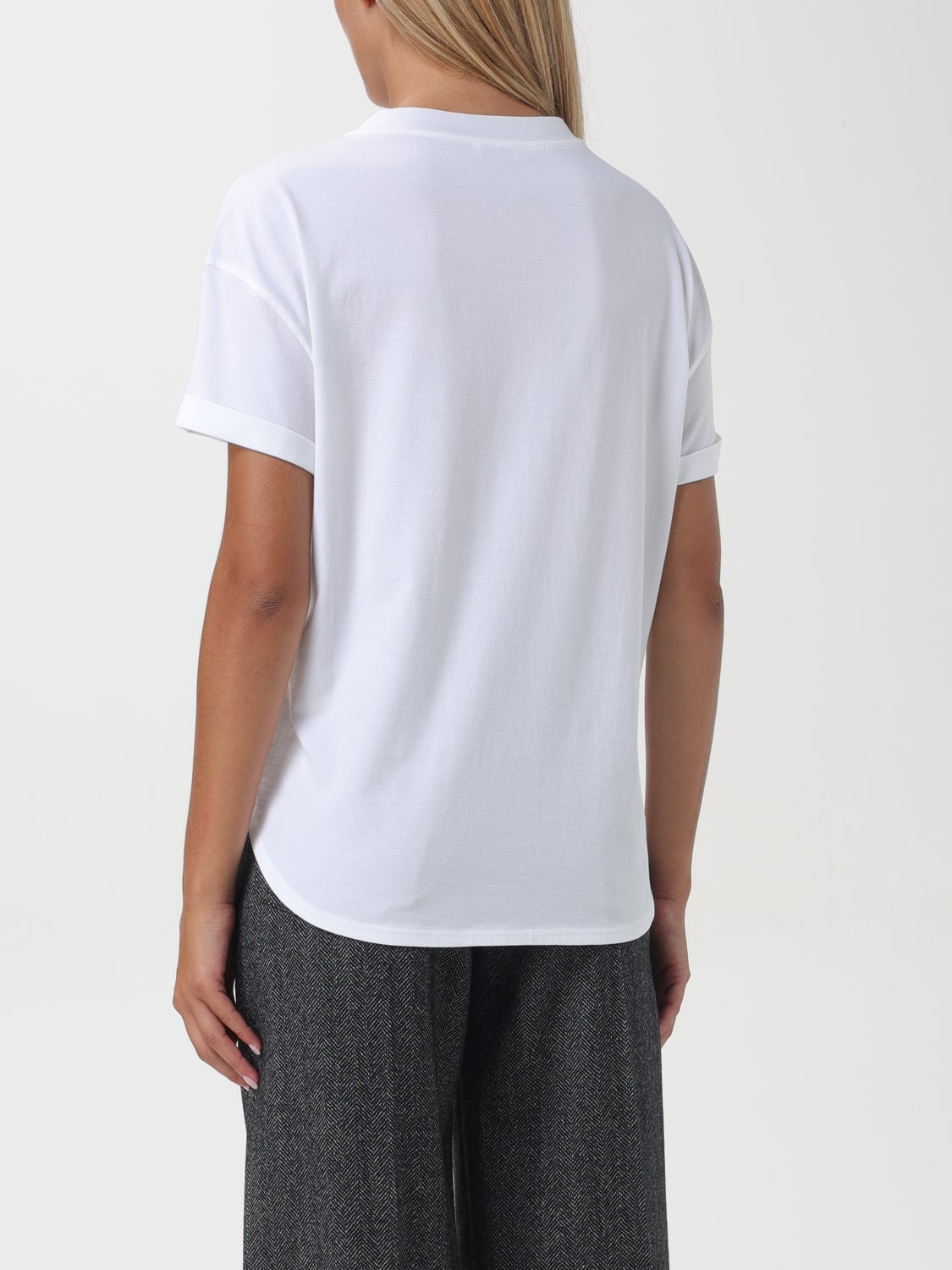 BRUNELLO CUCINELLI T-SHIRT: T-shirt in cotone Brunello Cucinelli, Bianco - Img 3