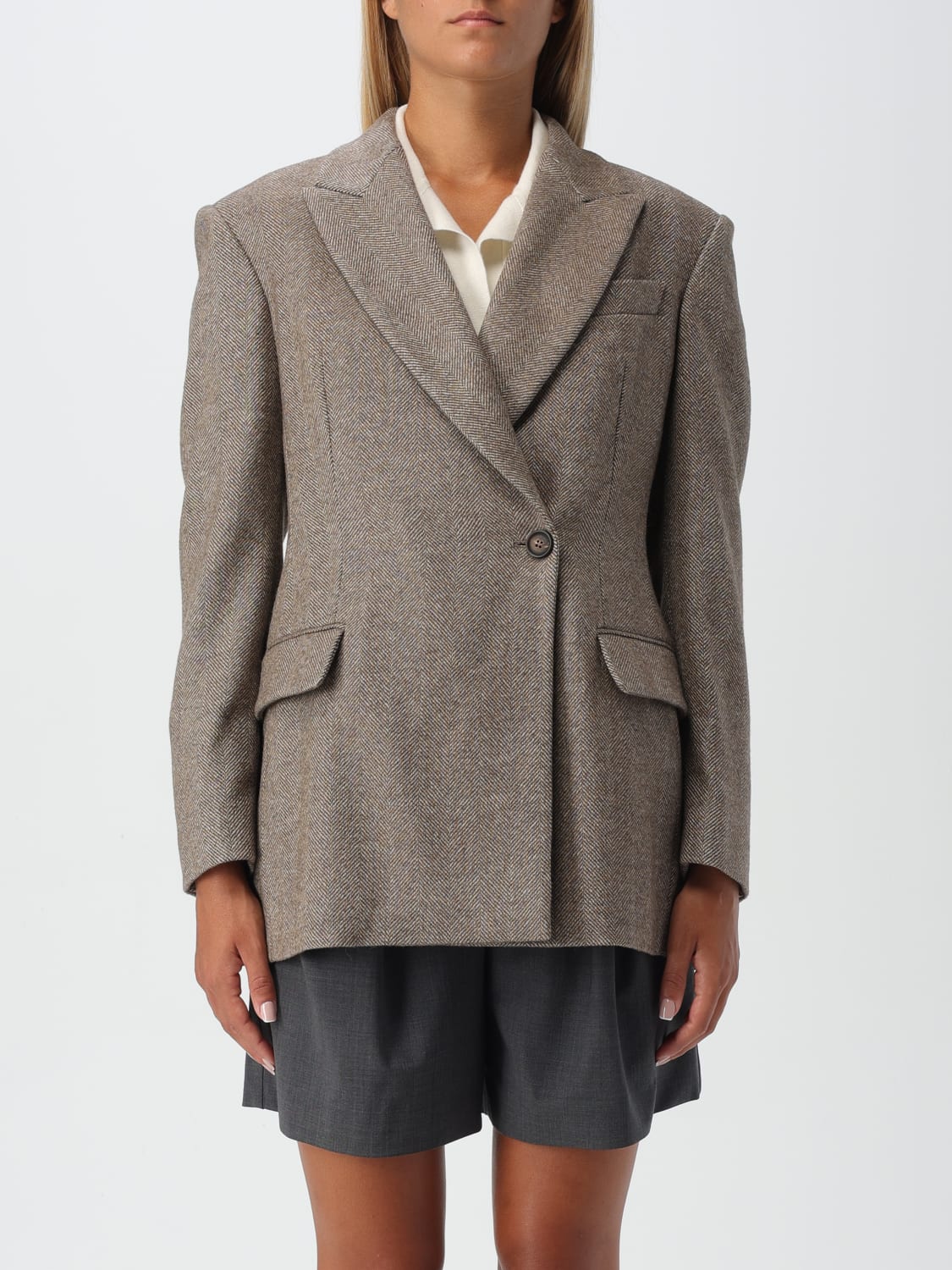 BRUNELLO CUCINELLI ブレザー: ブレザー レディース Brunello Cucinelli, ブルー - Img 1