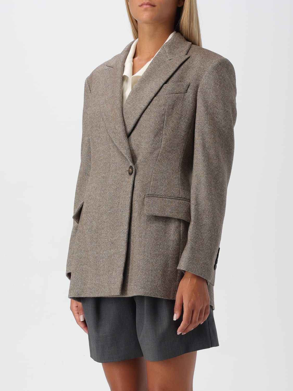 BRUNELLO CUCINELLI BLAZER: Blazer damen Brunello Cucinelli, Blau - Img 4