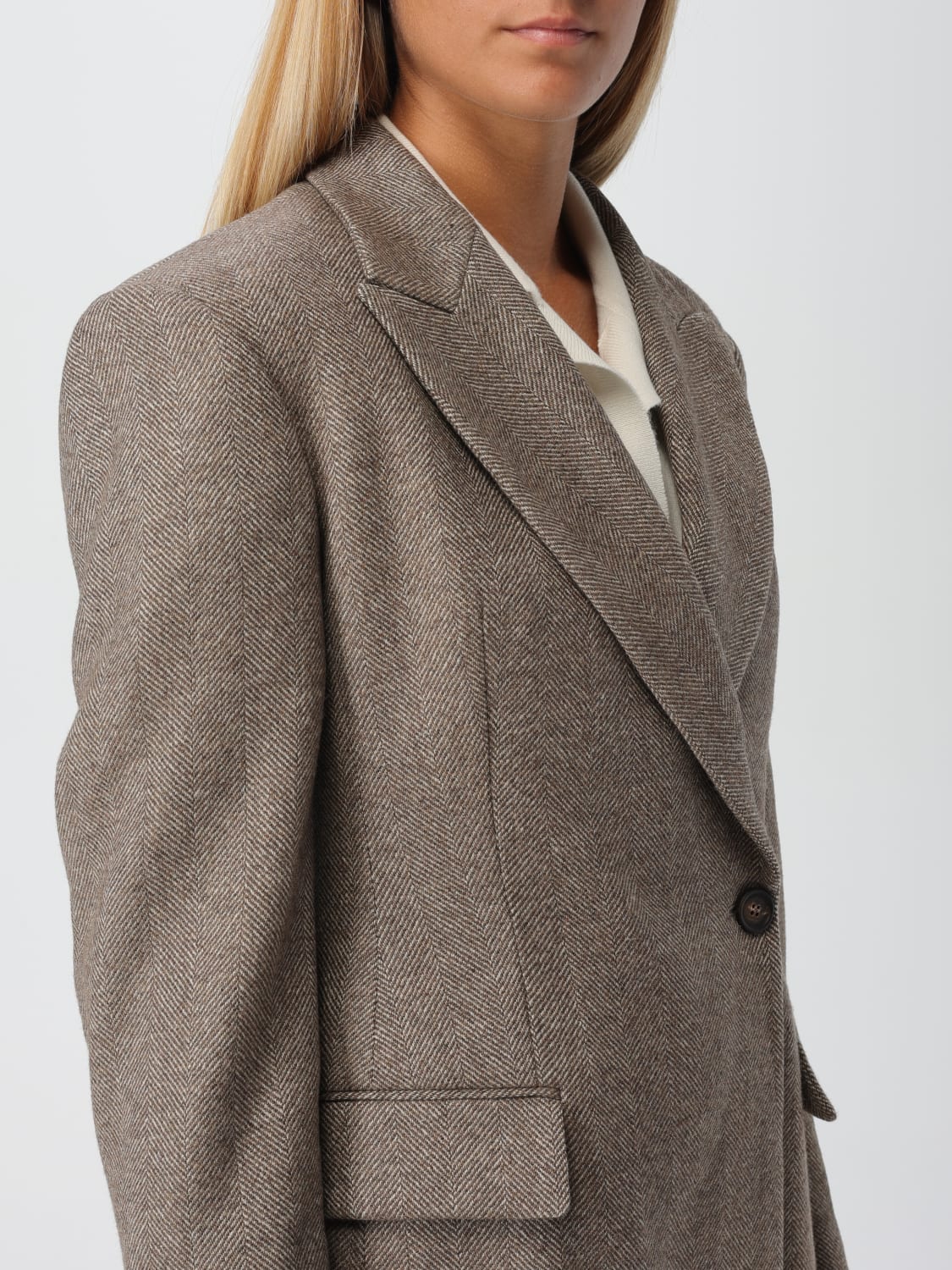 BRUNELLO CUCINELLI BLAZER: Blazer damen Brunello Cucinelli, Blau - Img 5