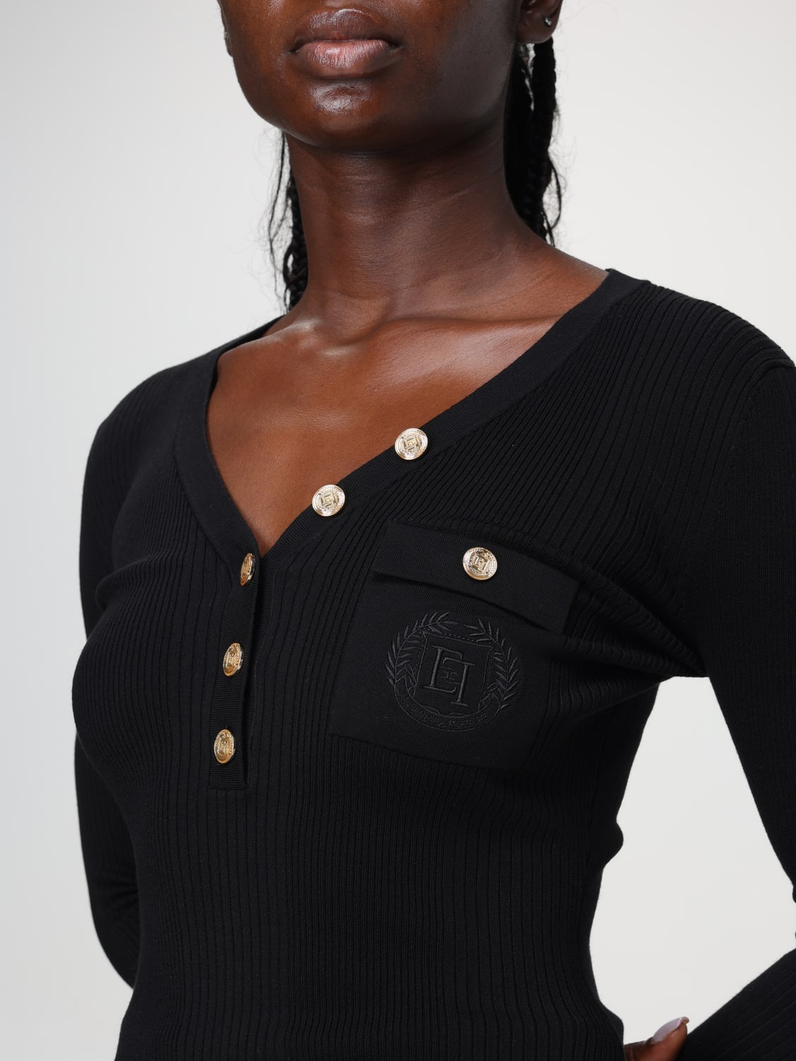 ELISABETTA FRANCHI SWEATER: Sweater woman Elisabetta Franchi, Black - Img 3