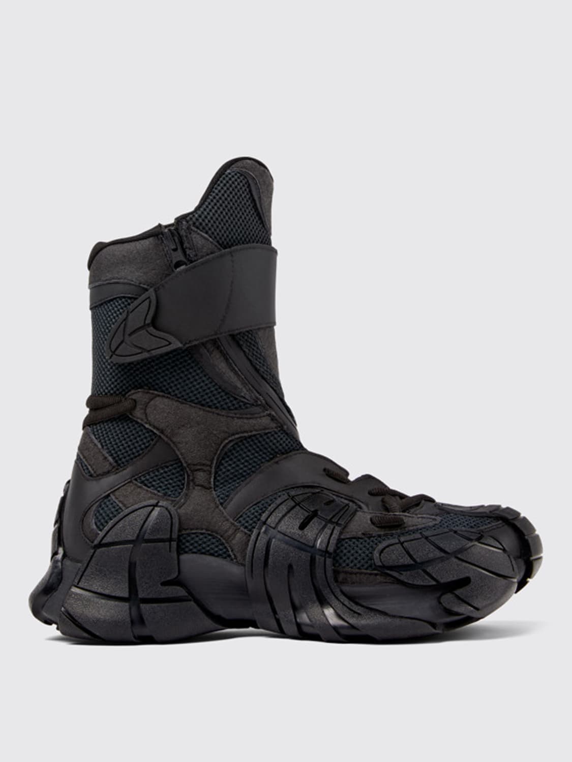 CAMPERLAB BOOTS: CamperLab Tormenta recycled mesh and rubber ankle boots, Black - Img 1