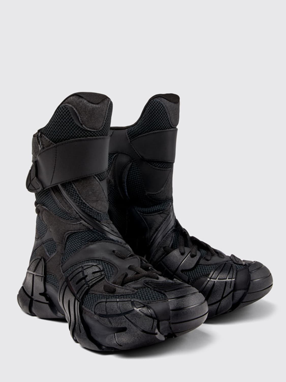 CAMPERLAB BOOTS: CamperLab Tormenta recycled mesh and rubber ankle boots, Black - Img 2