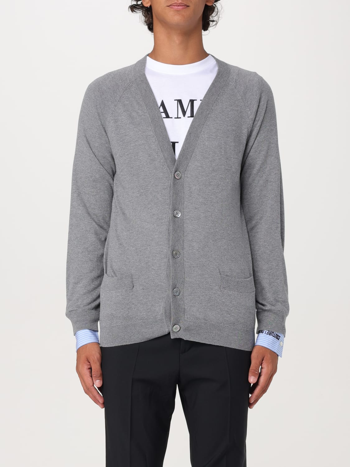 MOSCHINO COUTURE CARDIGAN: Pull homme Moschino Couture, Gris - Img 1