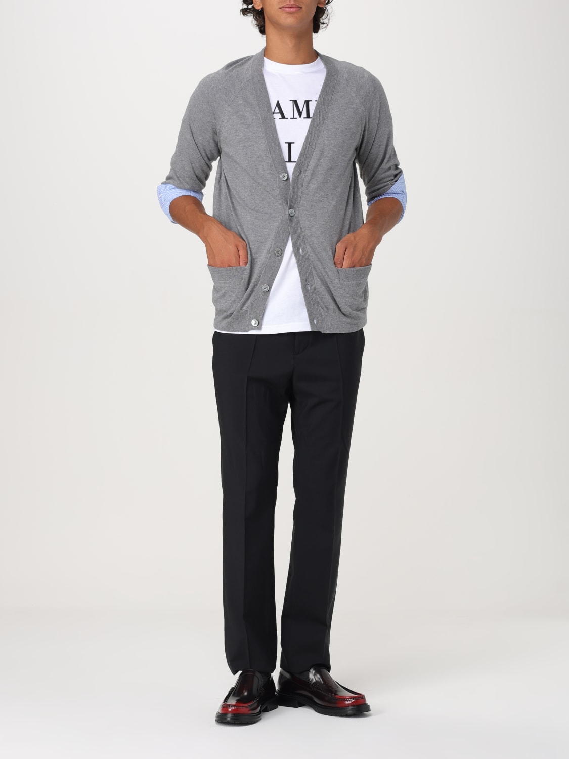 MOSCHINO COUTURE CARDIGAN: Pull homme Moschino Couture, Gris - Img 2