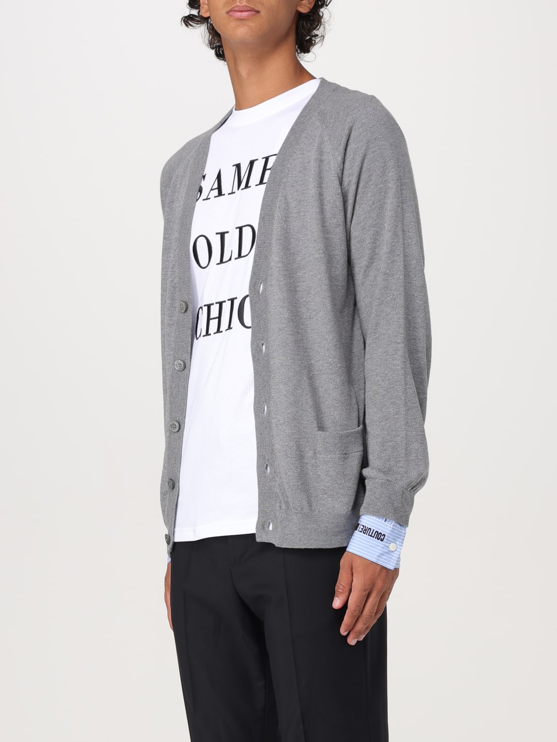 MOSCHINO COUTURE CARDIGAN: Pull homme Moschino Couture, Gris - Img 4