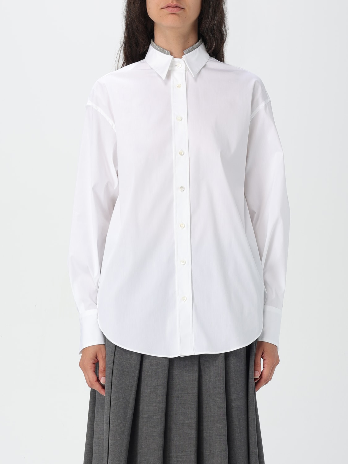 BRUNELLO CUCINELLI SHIRT: Top woman Brunello Cucinelli, White - Img 1