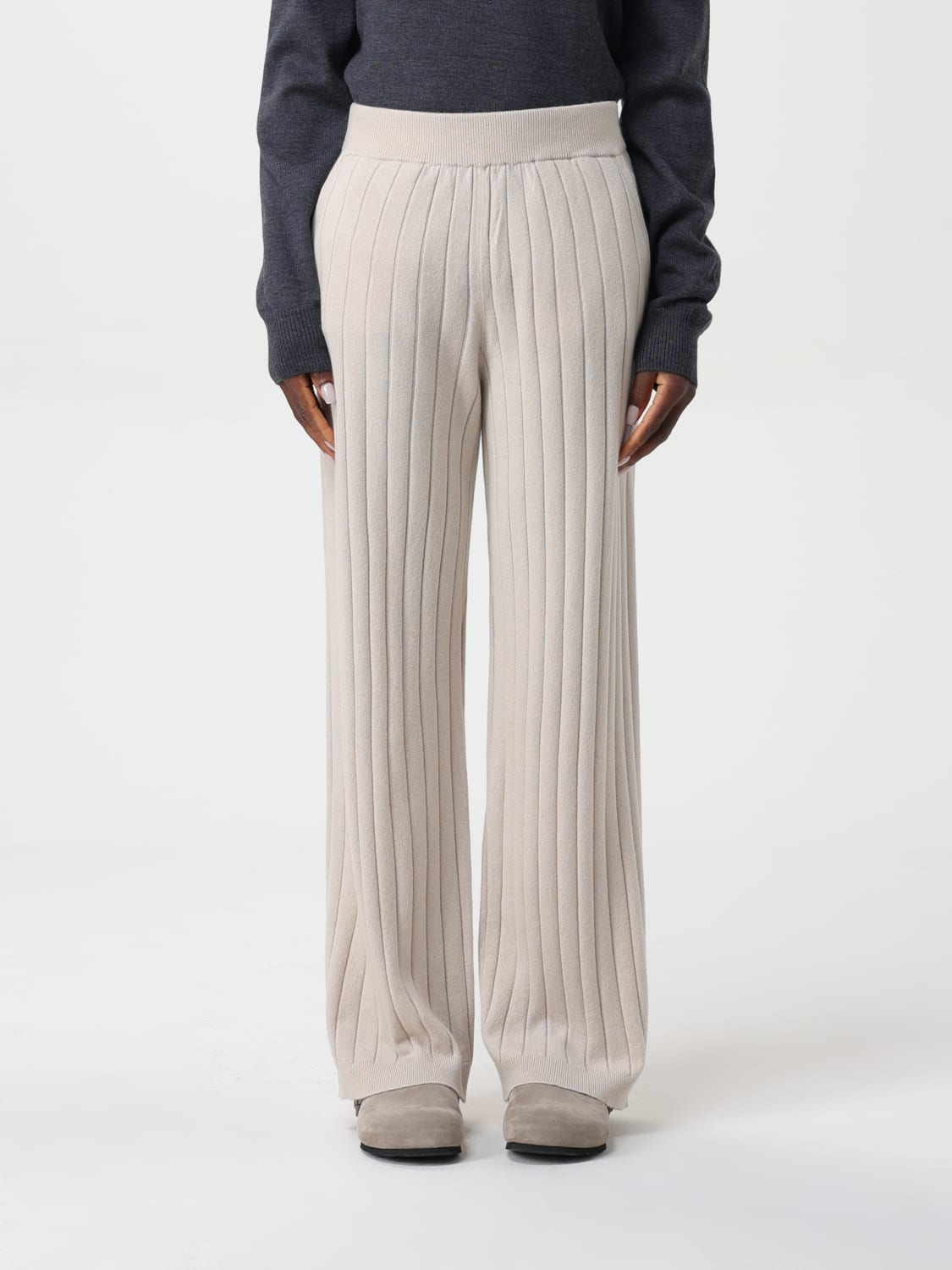 BRUNELLO CUCINELLI PANTS: Pants woman Brunello Cucinelli, Beige - Img 1