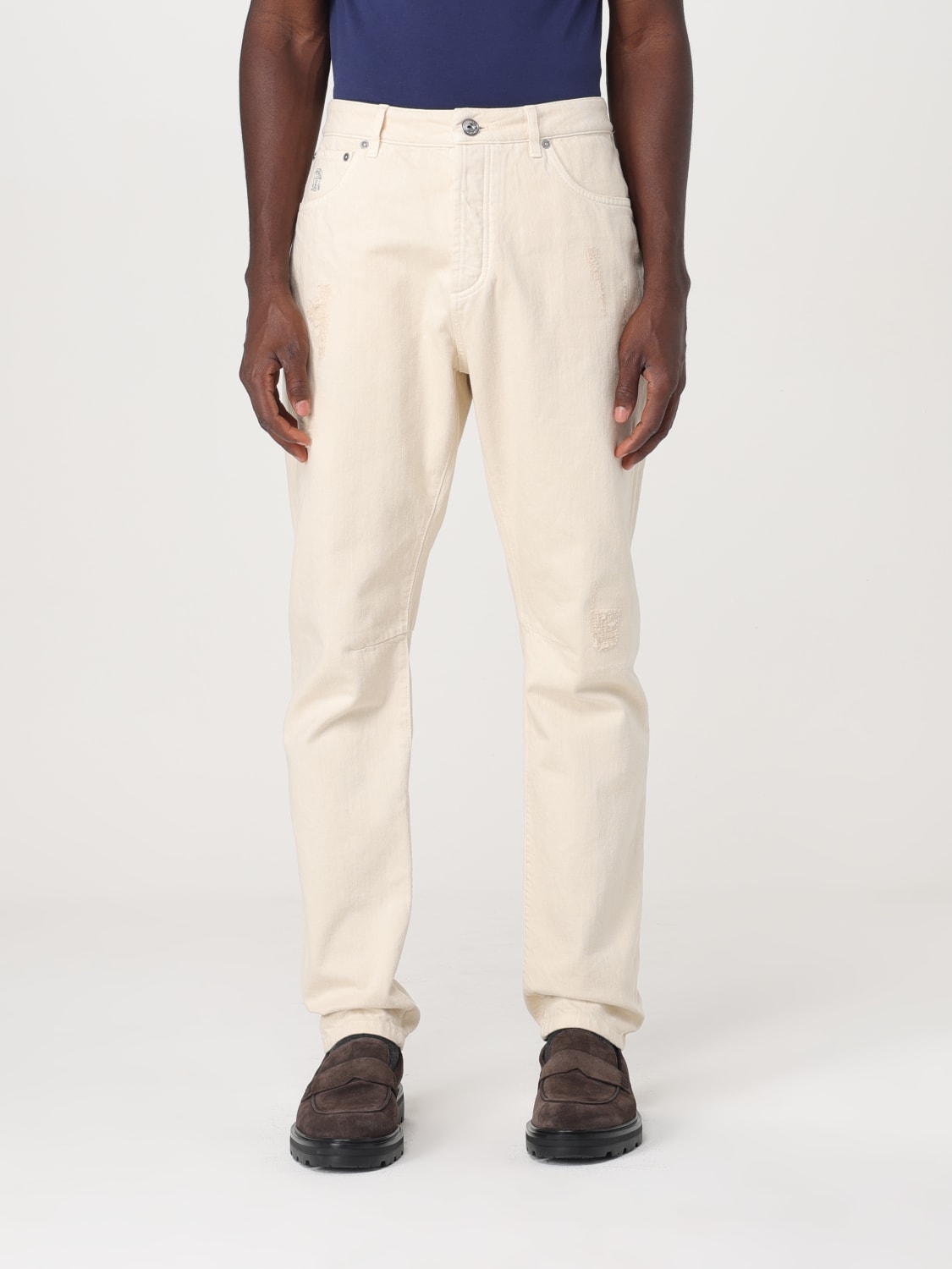 BRUNELLO CUCINELLI JEANS: Jeans men Brunello Cucinelli, White - Img 1