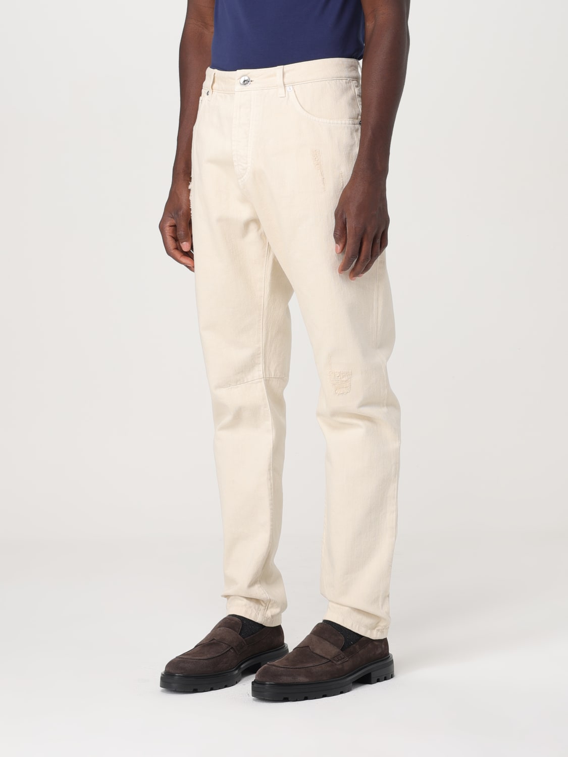 BRUNELLO CUCINELLI JEANS: Jeans men Brunello Cucinelli, White - Img 4