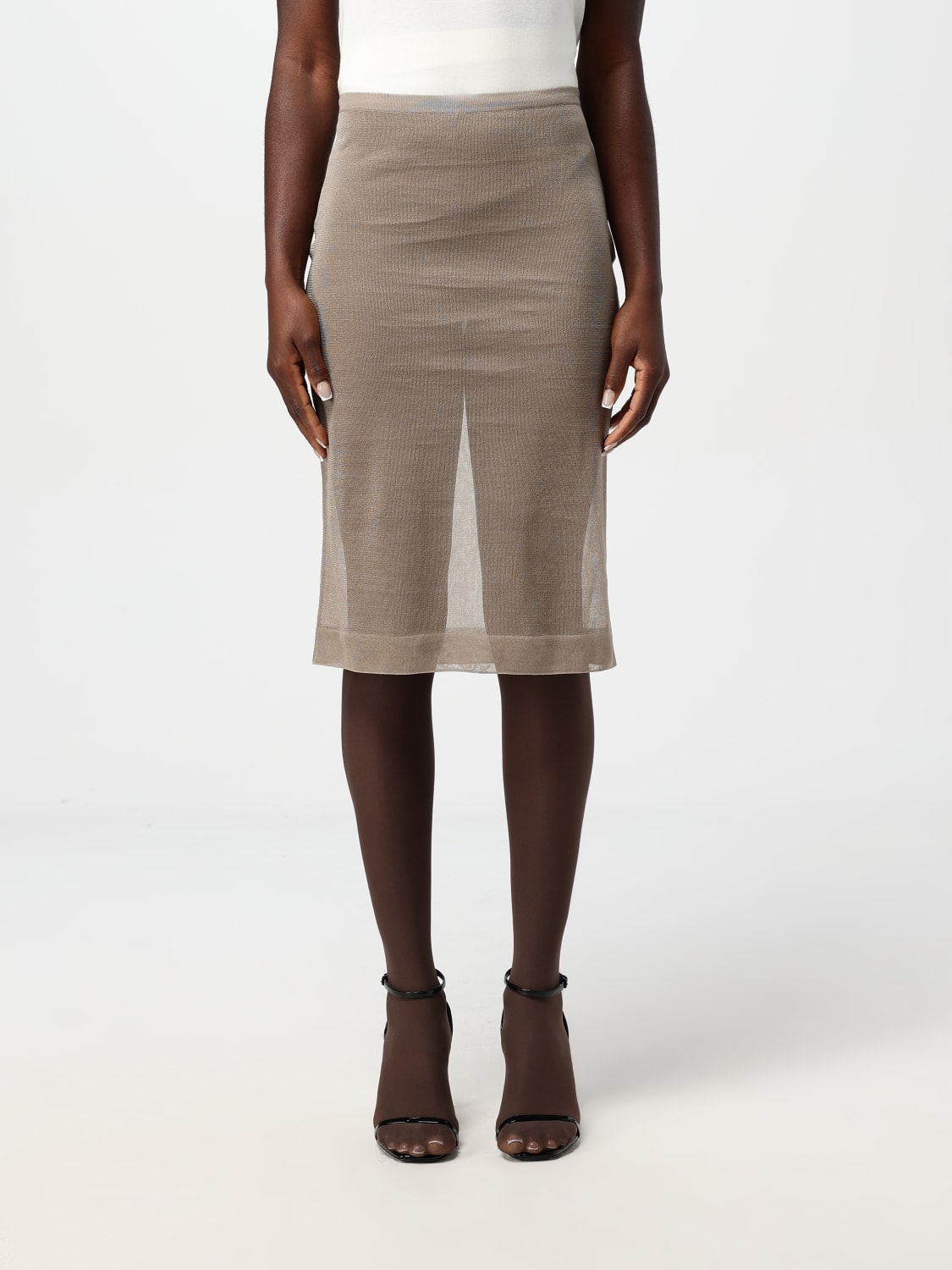 SAINT LAURENT SKIRT: Skirt woman Saint Laurent, Grey - Img 1