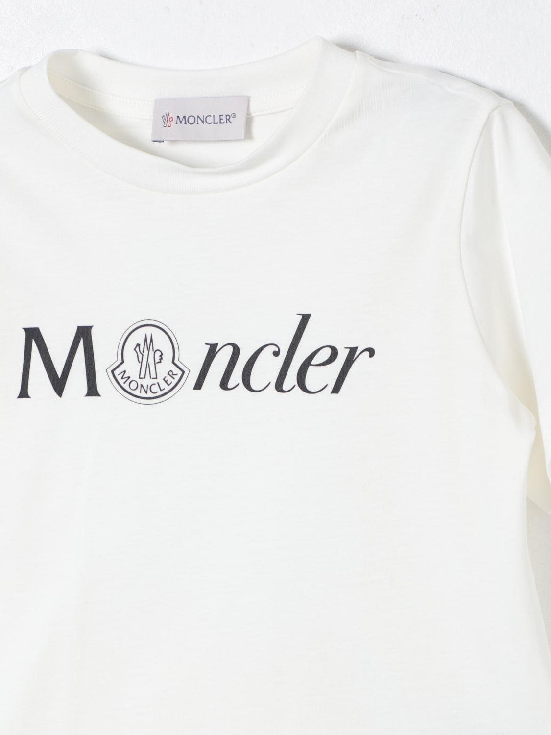 MONCLER T-SHIRT: T-shirt kinder Moncler, Beige - Img 3