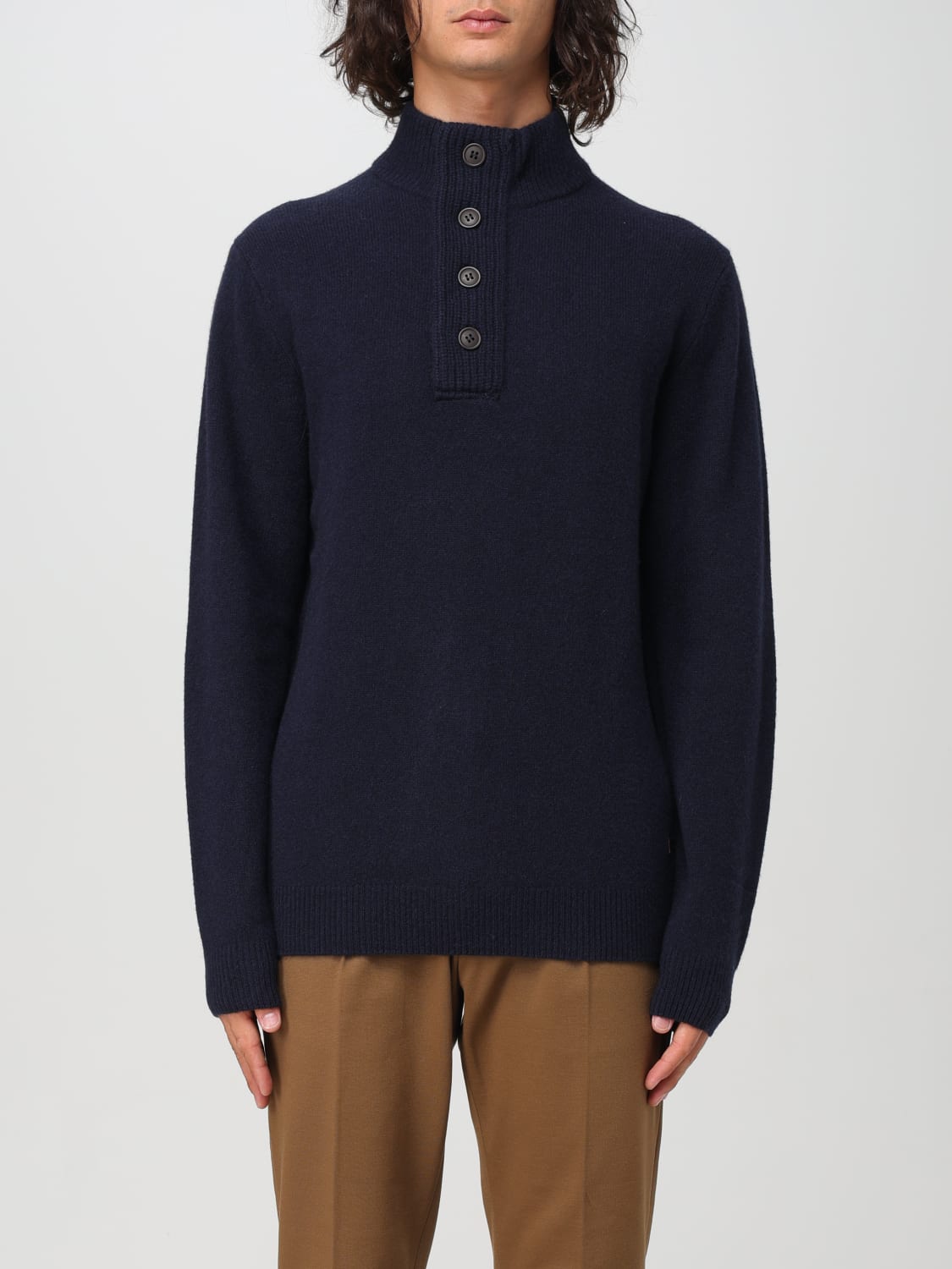 BARBOUR SWEATER: Sweater men Barbour, Blue - Img 1