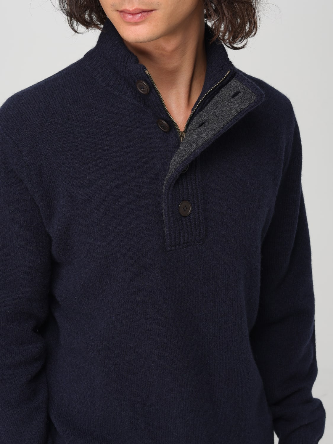 BARBOUR SWEATER: Sweater men Barbour, Blue - Img 3