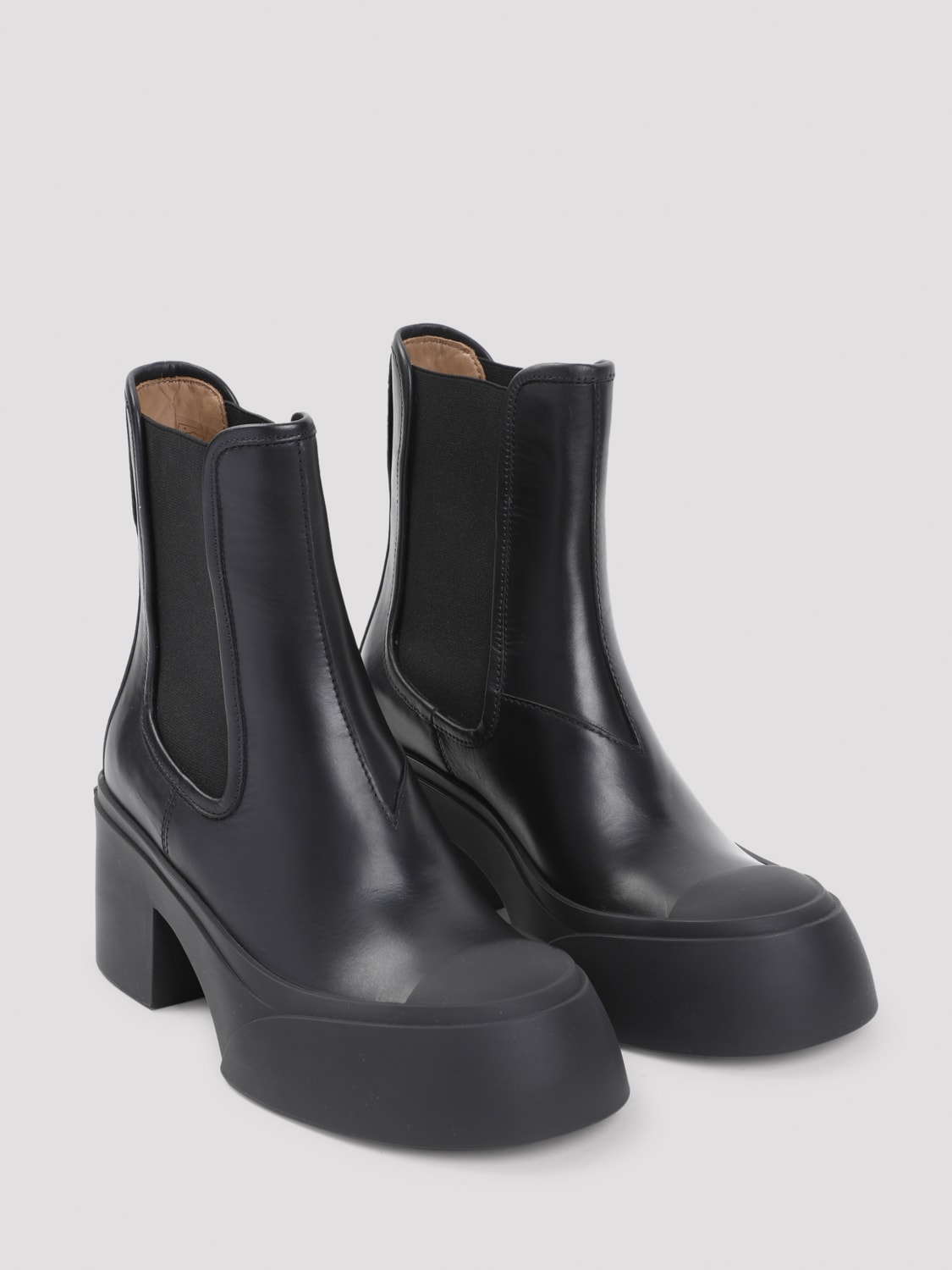 MARNI BOTTINES PLATES: Bottines plates femme Marni, Noir - Img 3