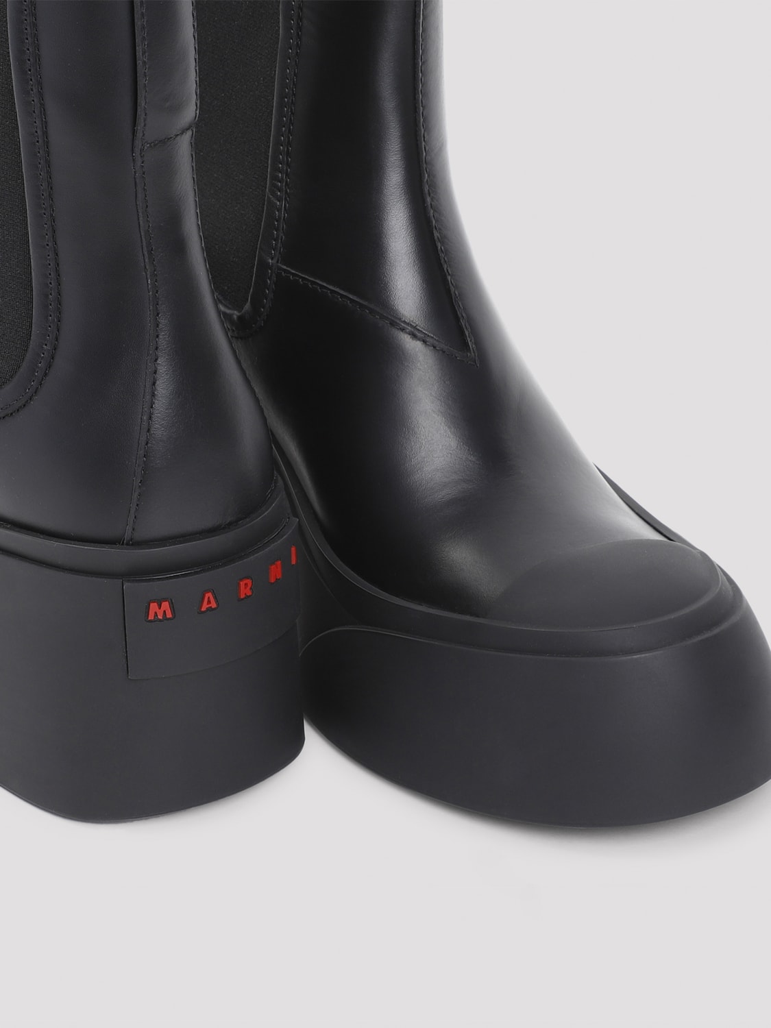 MARNI BOTTINES PLATES: Bottines plates femme Marni, Noir - Img 4