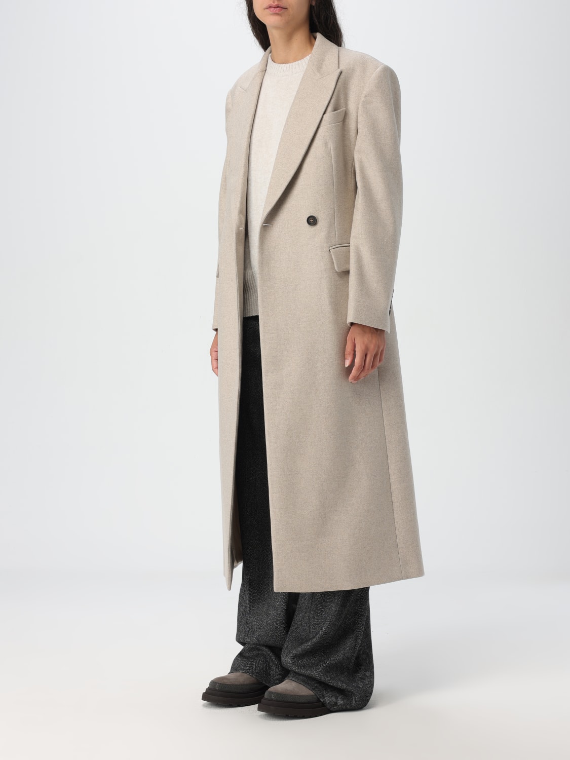 BRUNELLO CUCINELLI COAT: Coat woman Brunello Cucinelli, Beige - Img 4