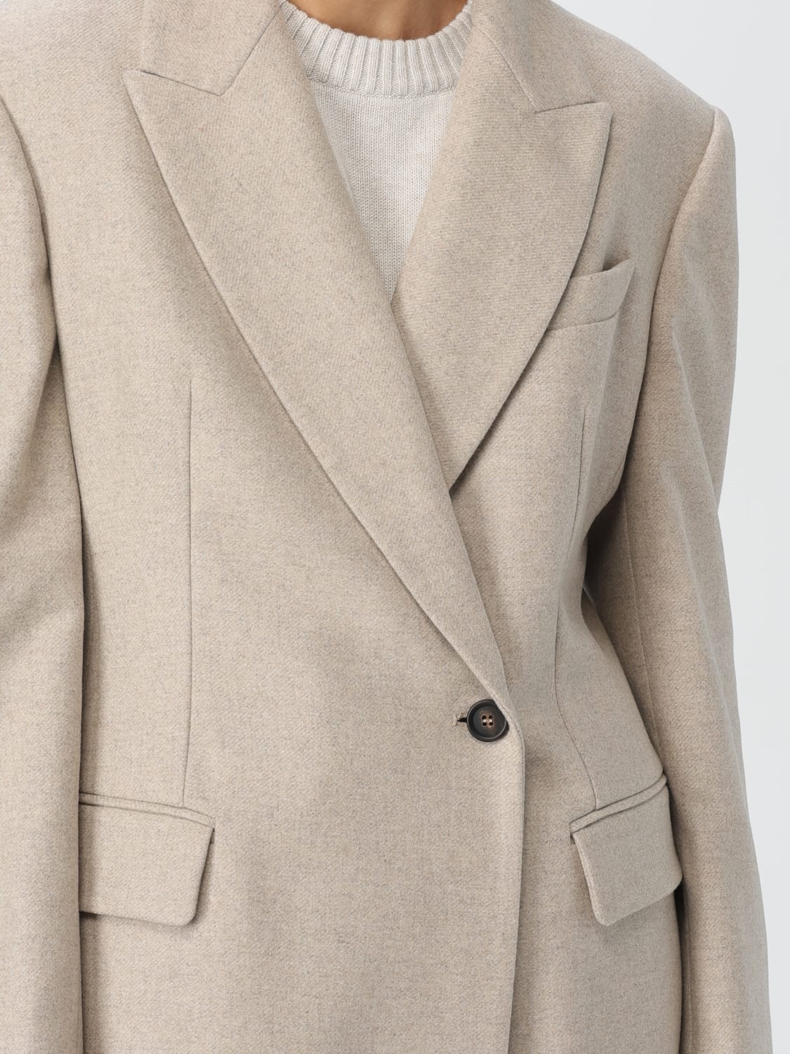 BRUNELLO CUCINELLI COAT: Coat woman Brunello Cucinelli, Beige - Img 5