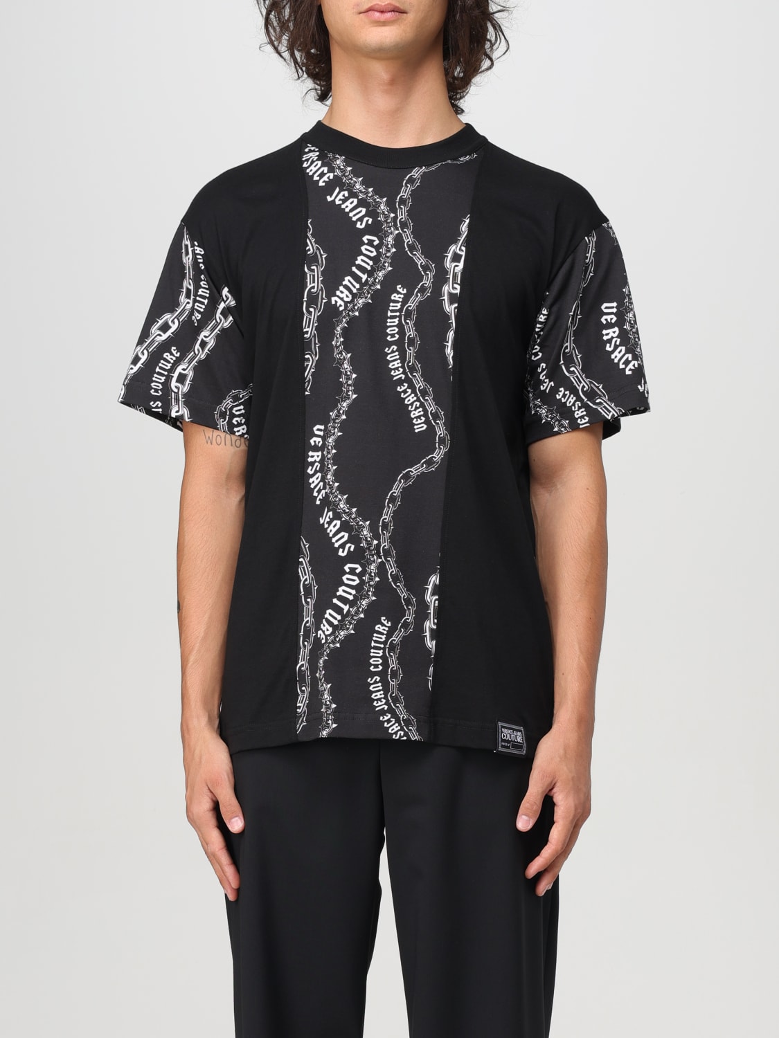 VERSACE JEANS COUTURE T-SHIRT: T-shirt men Versace Jeans Couture, Black - Img 1