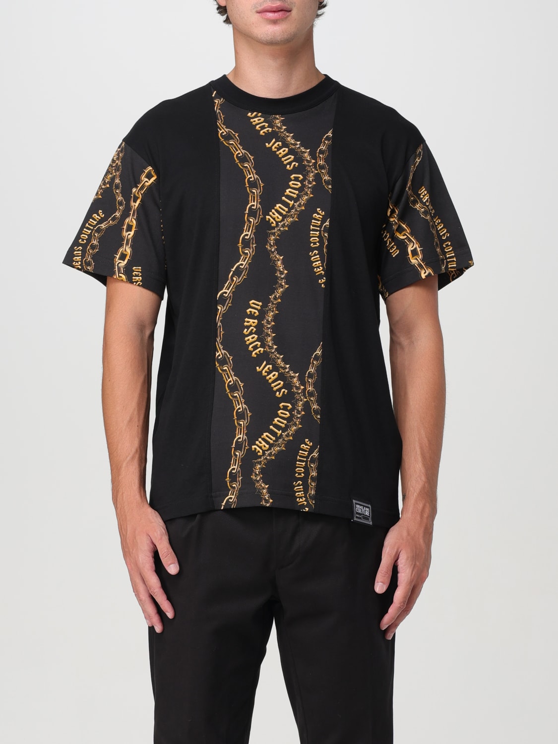 Giglio T-shirt Versace Jeans Couture in cotone con stampa grafica