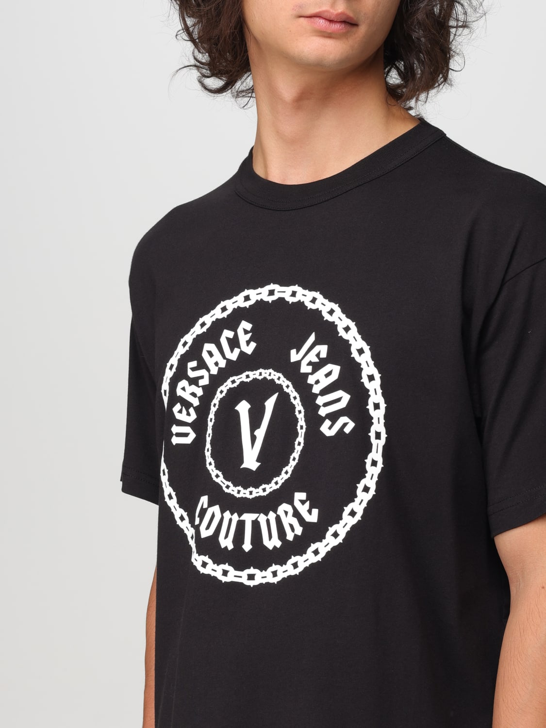 VERSACE JEANS COUTURE T-SHIRT: T-shirt men Versace Jeans Couture, Black - Img 3