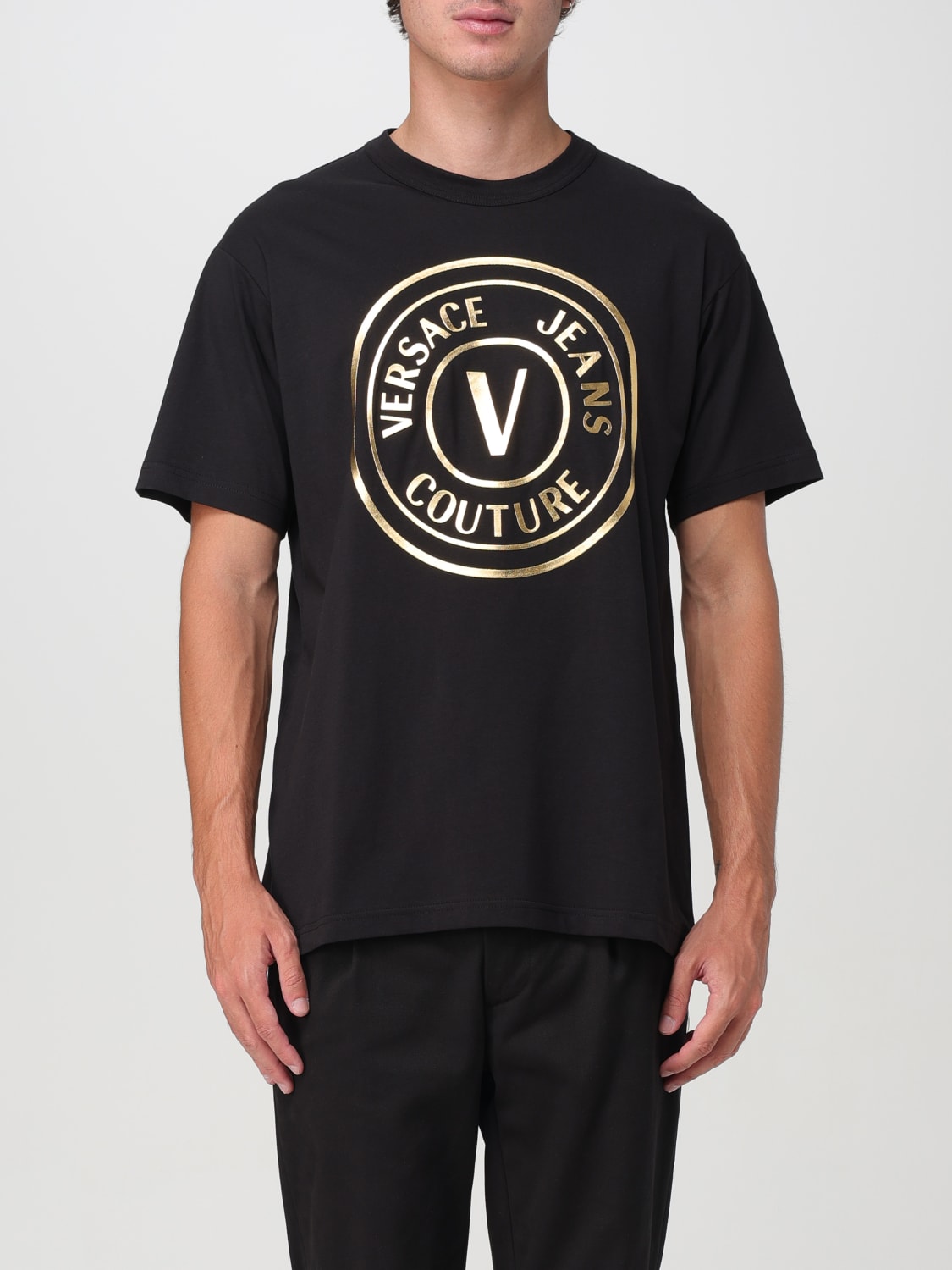 VERSACE JEANS COUTURE T-SHIRT: T-shirt men Versace Jeans Couture, Black - Img 1