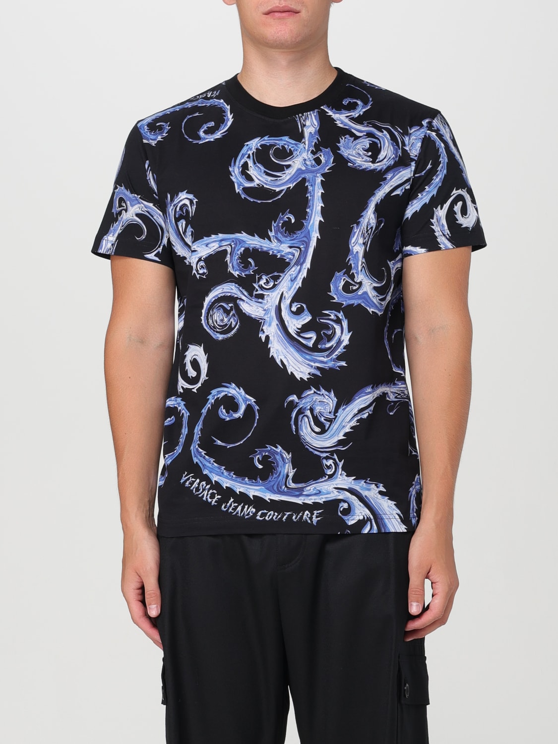 VERSACE JEANS COUTURE T-SHIRT: T-shirt men Versace Jeans Couture, Black 1 - Img 1