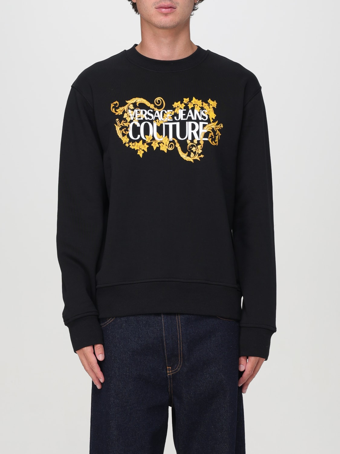 VERSACE JEANS COUTURE SUDADERA: Sudadera hombre Versace Jeans Couture, Negro - Img 1