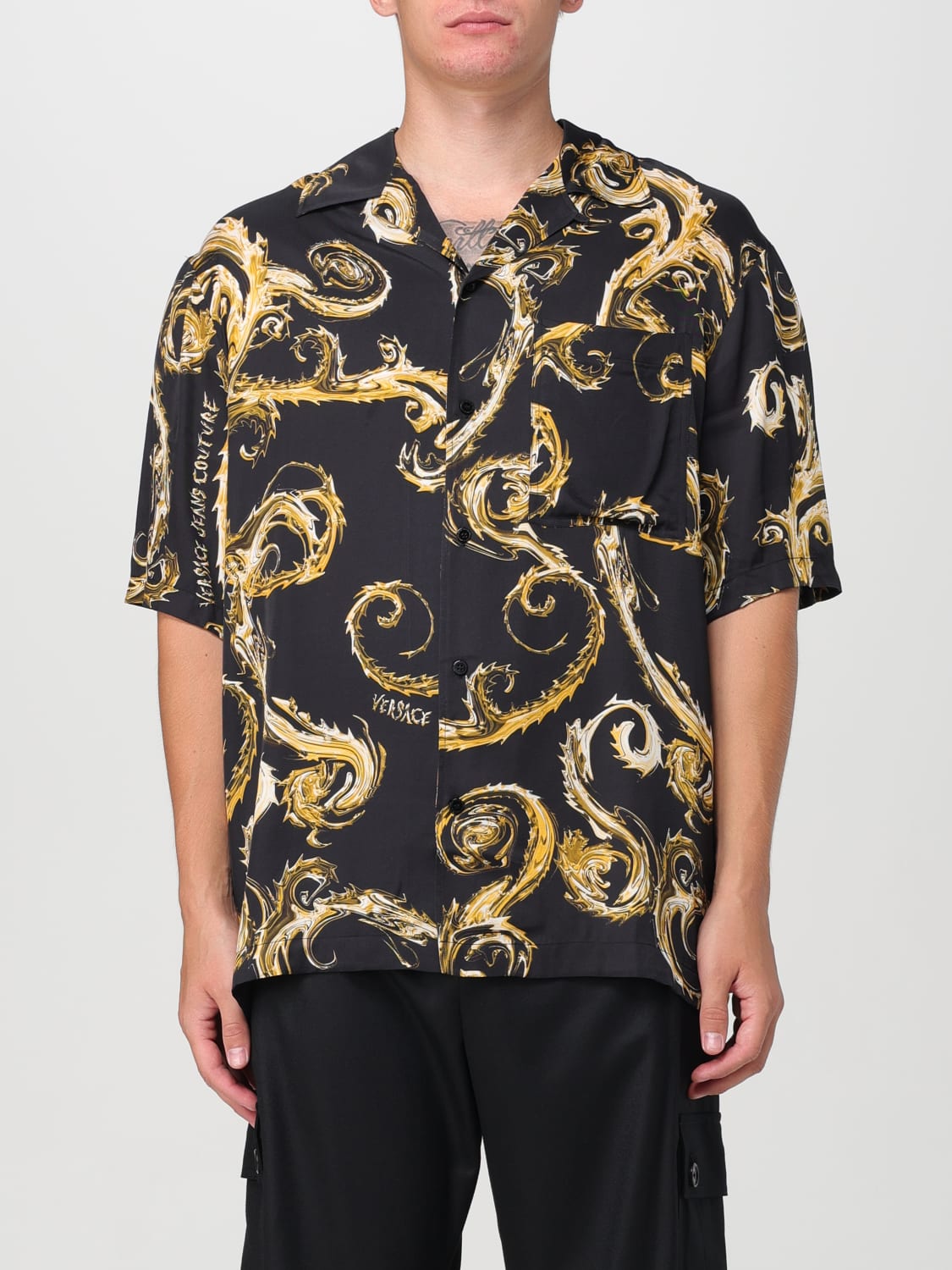 VERSACE JEANS COUTURE SHIRT: Shirt men Versace Jeans Couture, Black - Img 1