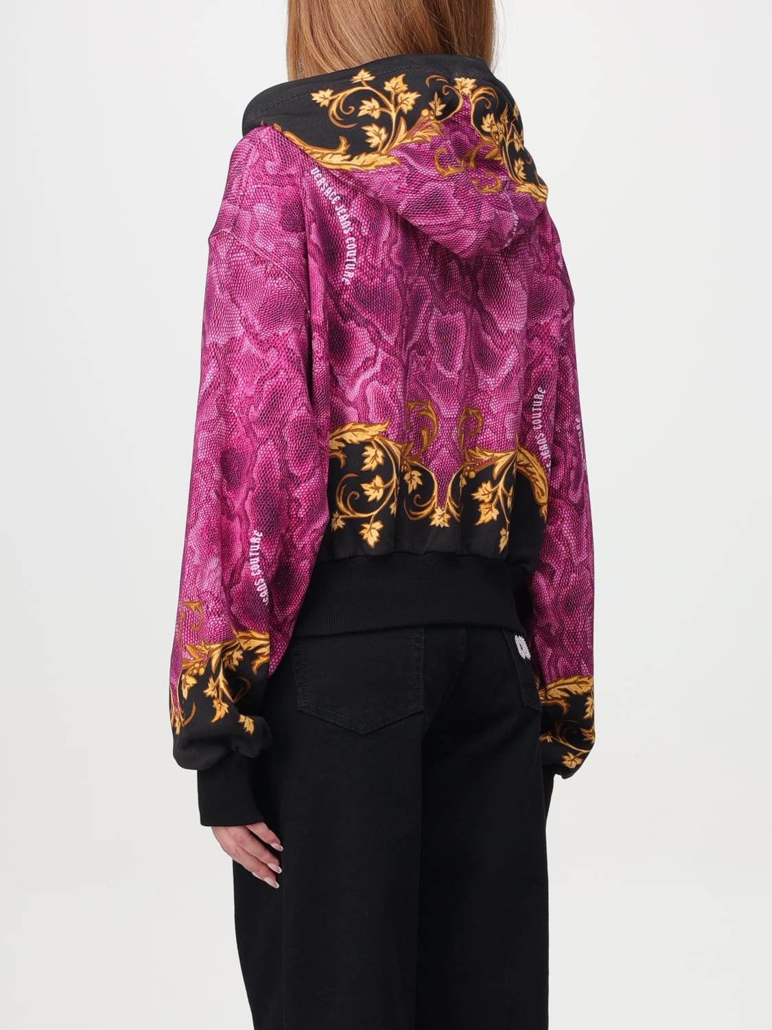 VERSACE JEANS COUTURE SUDADERA: Sudadera mujer Versace Jeans Couture, Fucsia - Img 2