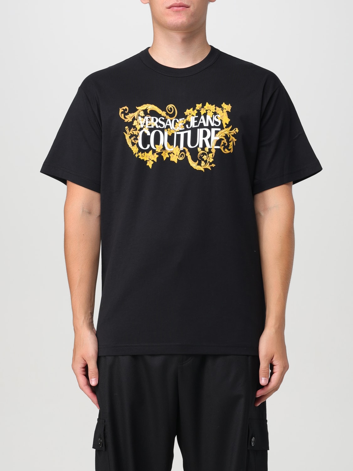 VERSACE JEANS COUTURE T-SHIRT: T-shirt men Versace Jeans Couture, Black - Img 1