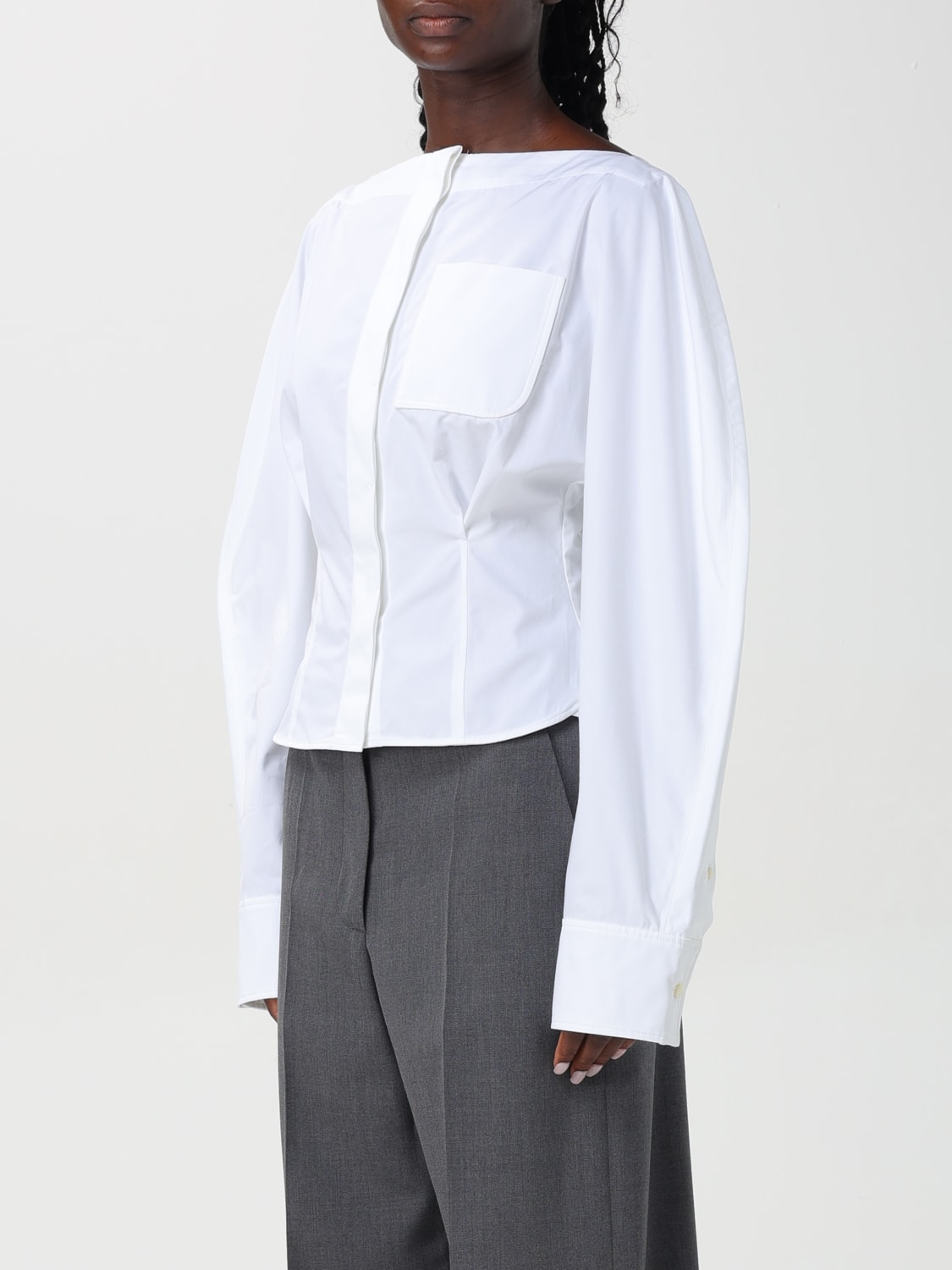 JACQUEMUS: Shirt woman - White | Jacquemus shirt 243SH0731520