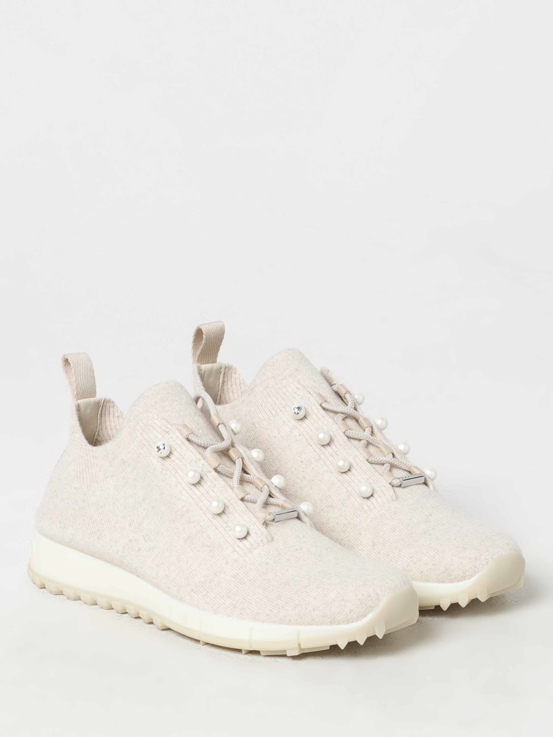 JIMMY CHOO SNEAKERS: Sneakers woman Jimmy Choo, Beige - Img 2