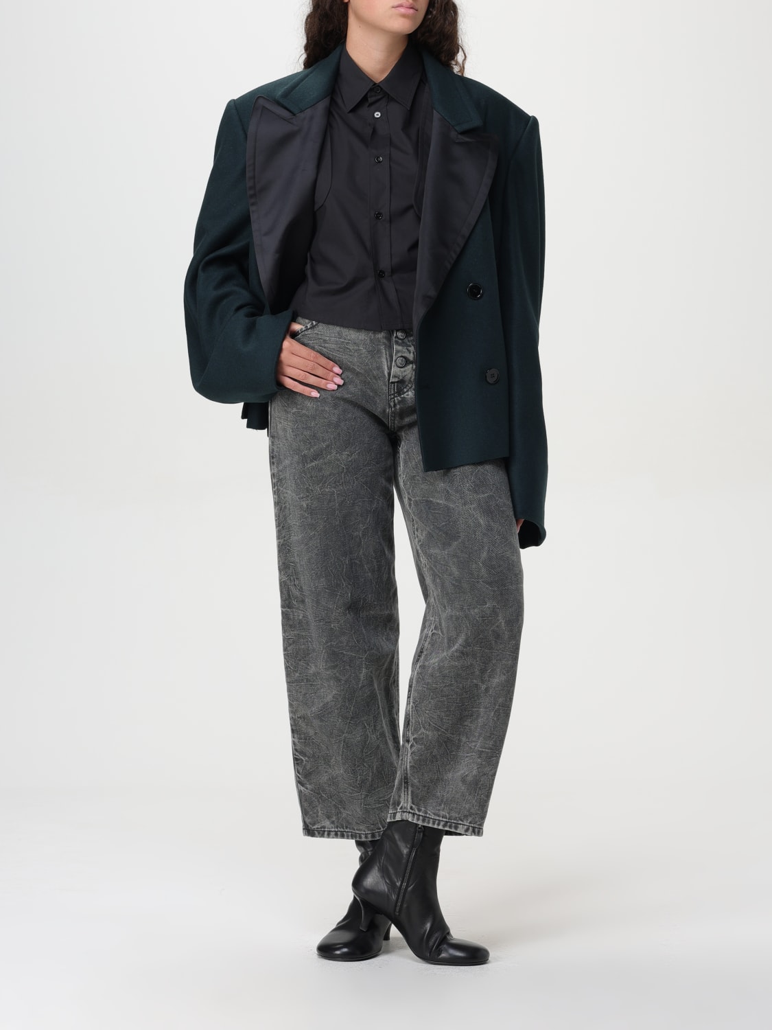 MM6 MAISON MARGIELA JEANS: Pants woman Mm6 Maison Margiela, Grey - Img 2