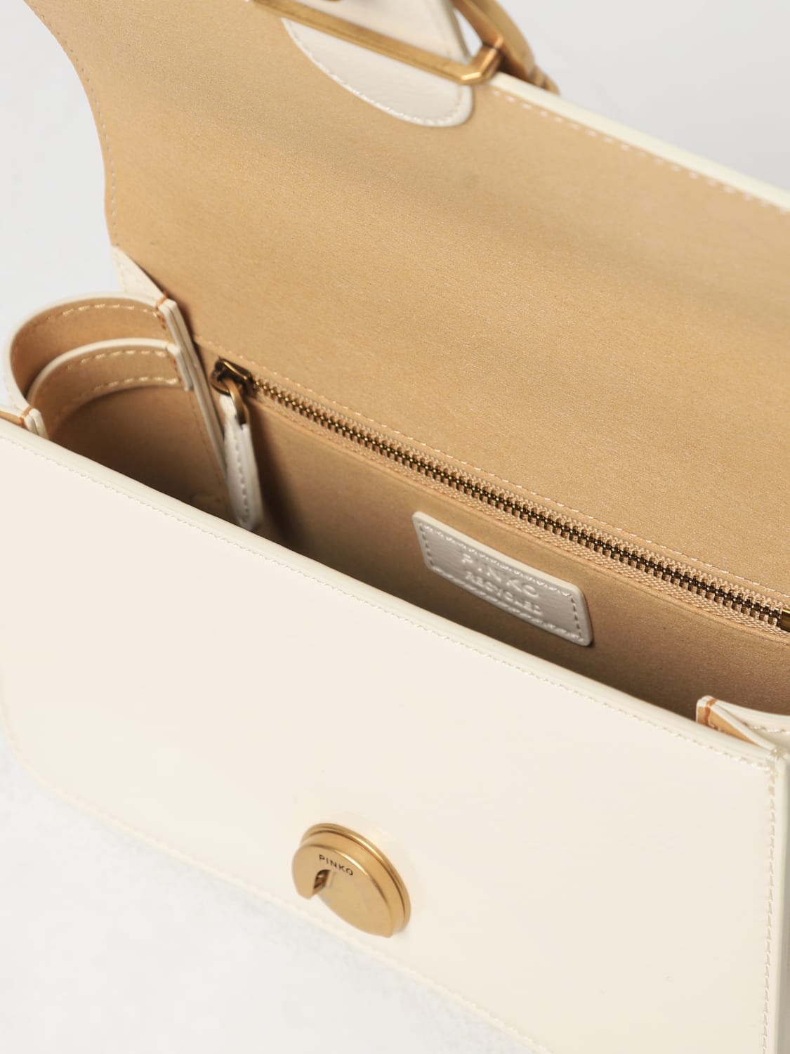 PINKO MINI SAC À MAIN: Sac porté épaule femme Pinko, Blanc - Img 3