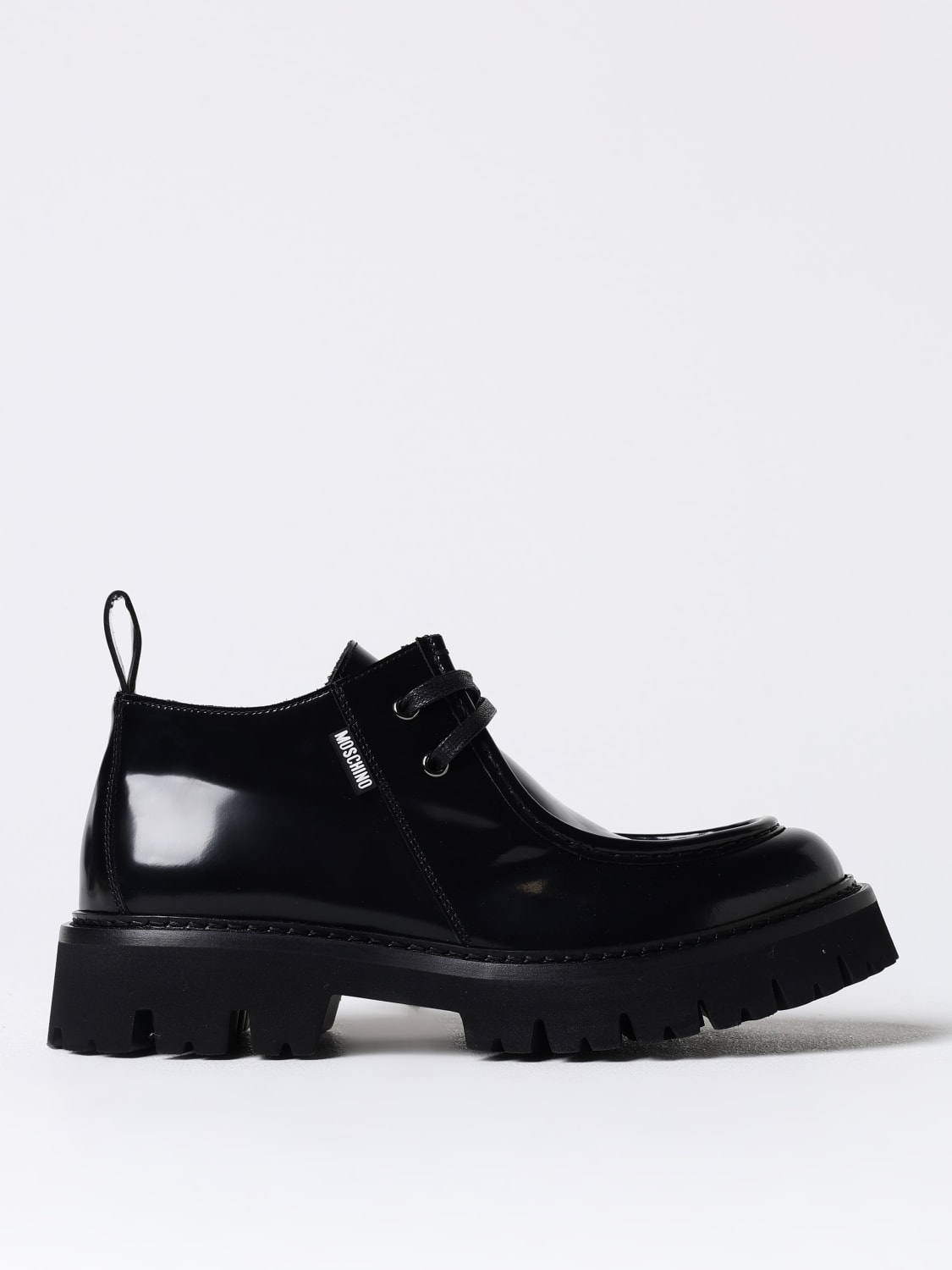 MOSCHINO COUTURE BROGUE SHOES: Boots men Moschino Couture, Black - Img 1