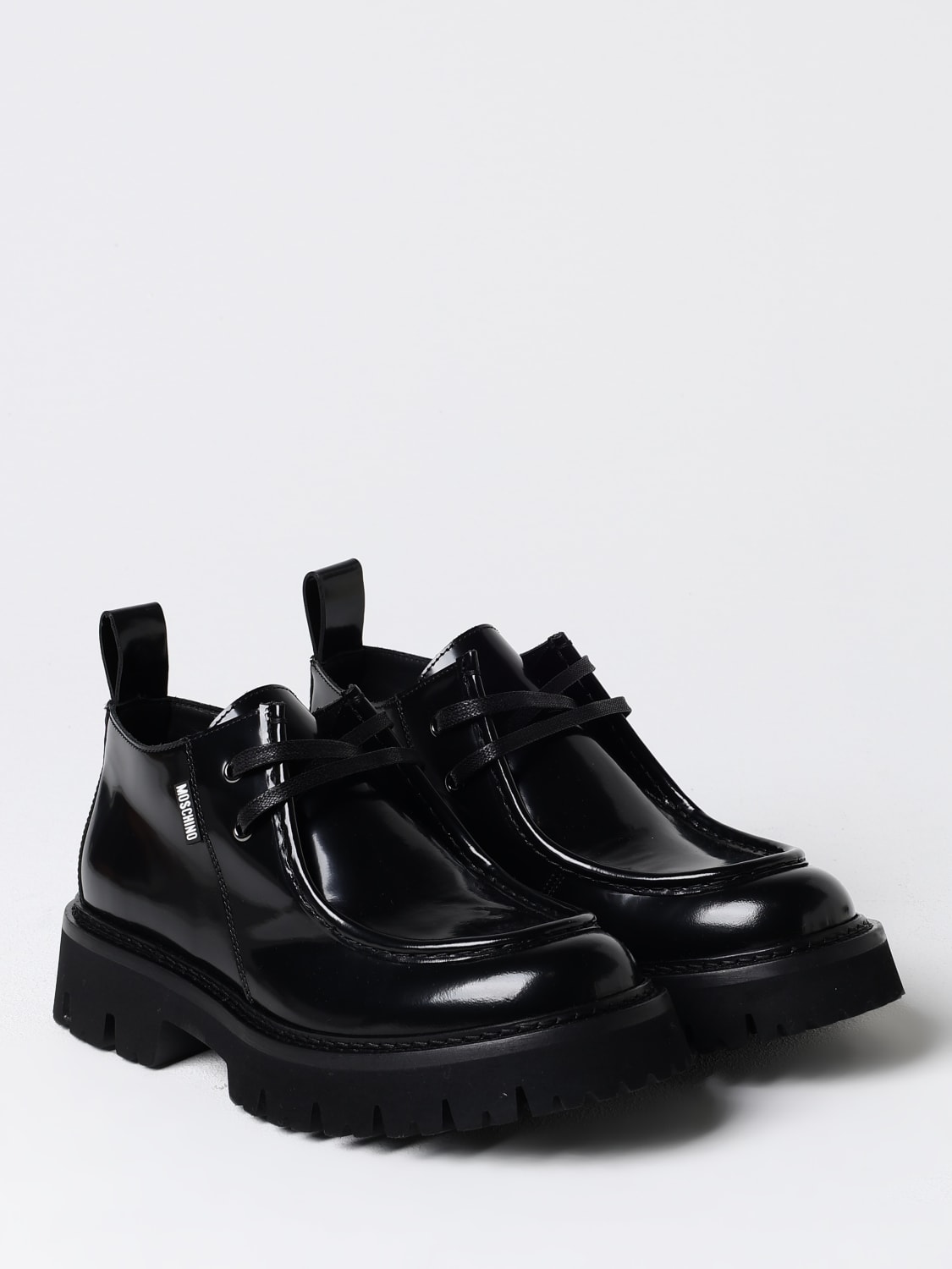 MOSCHINO COUTURE BROGUE SHOES: Boots men Moschino Couture, Black - Img 2