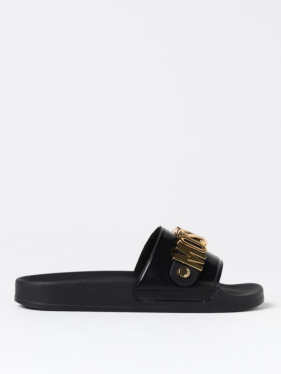 MOSCHINO COUTURE FLAT SANDALS: Flat sandals woman Moschino Couture, Black - Img 1