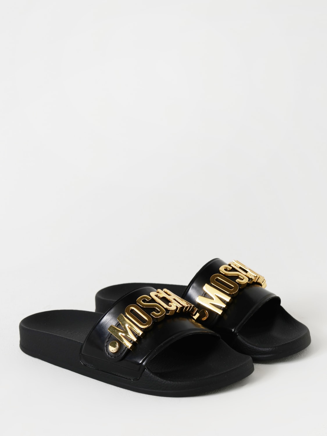 MOSCHINO COUTURE FLAT SANDALS: Flat sandals woman Moschino Couture, Black - Img 2