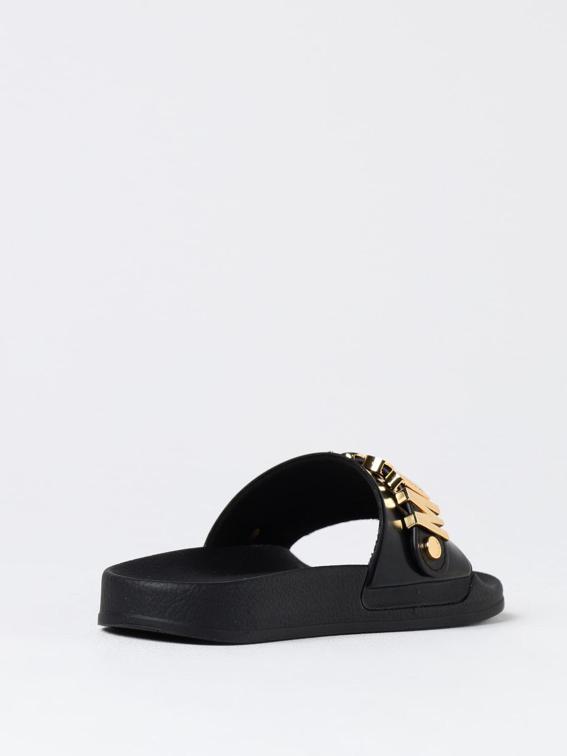 MOSCHINO COUTURE FLAT SANDALS: Flat sandals woman Moschino Couture, Black - Img 3