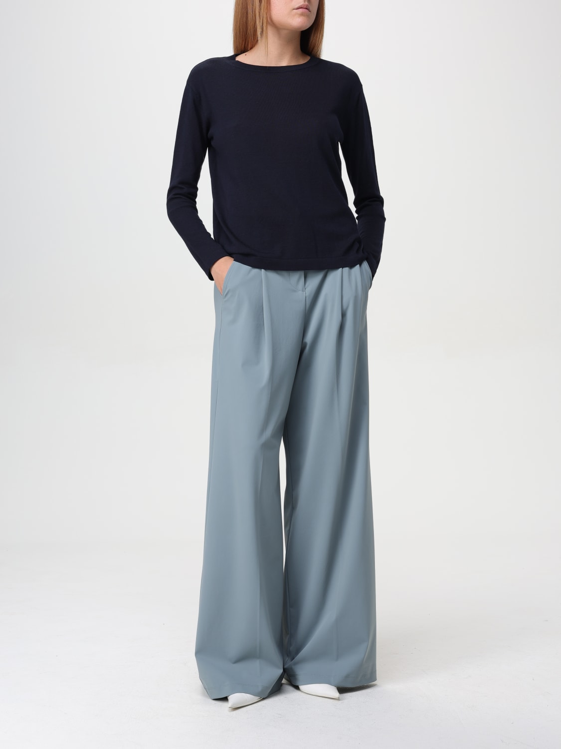 MAX MARA LEISURE MAGLIA: Maglia basic Max Mara Leisure, Blue Navy - Img 2