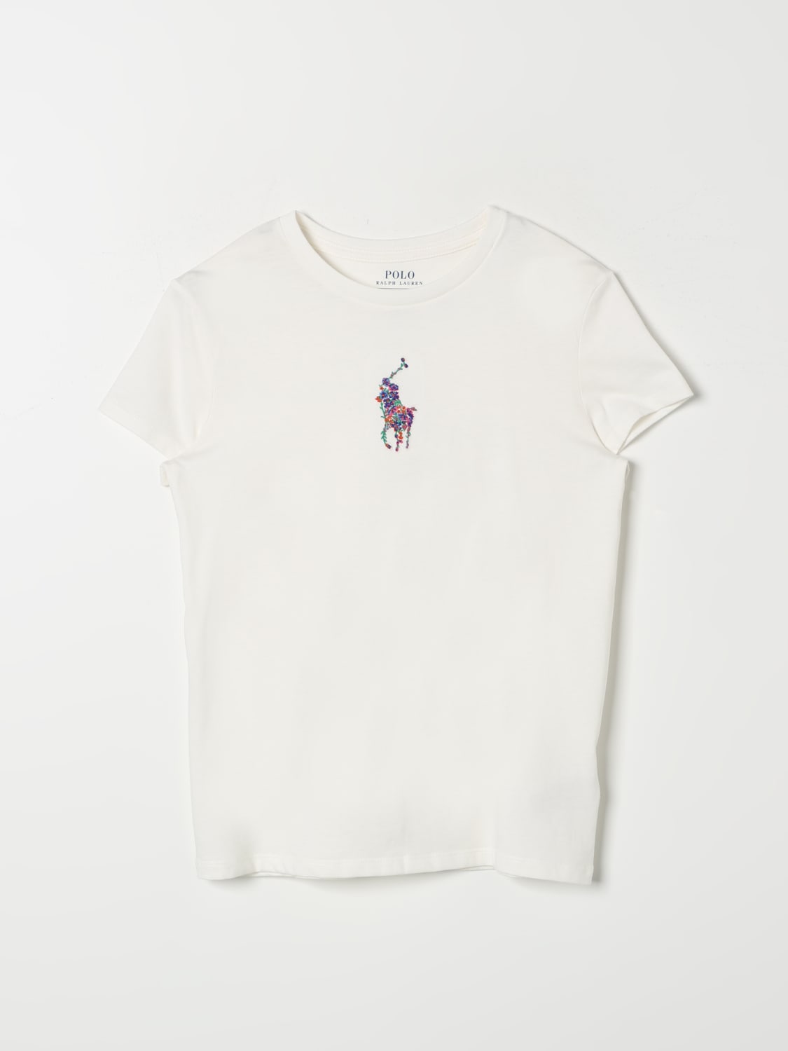 POLO RALPH LAUREN T-SHIRT: T-shirt con logo Polo Ralph Lauren, Bianco - Img 1