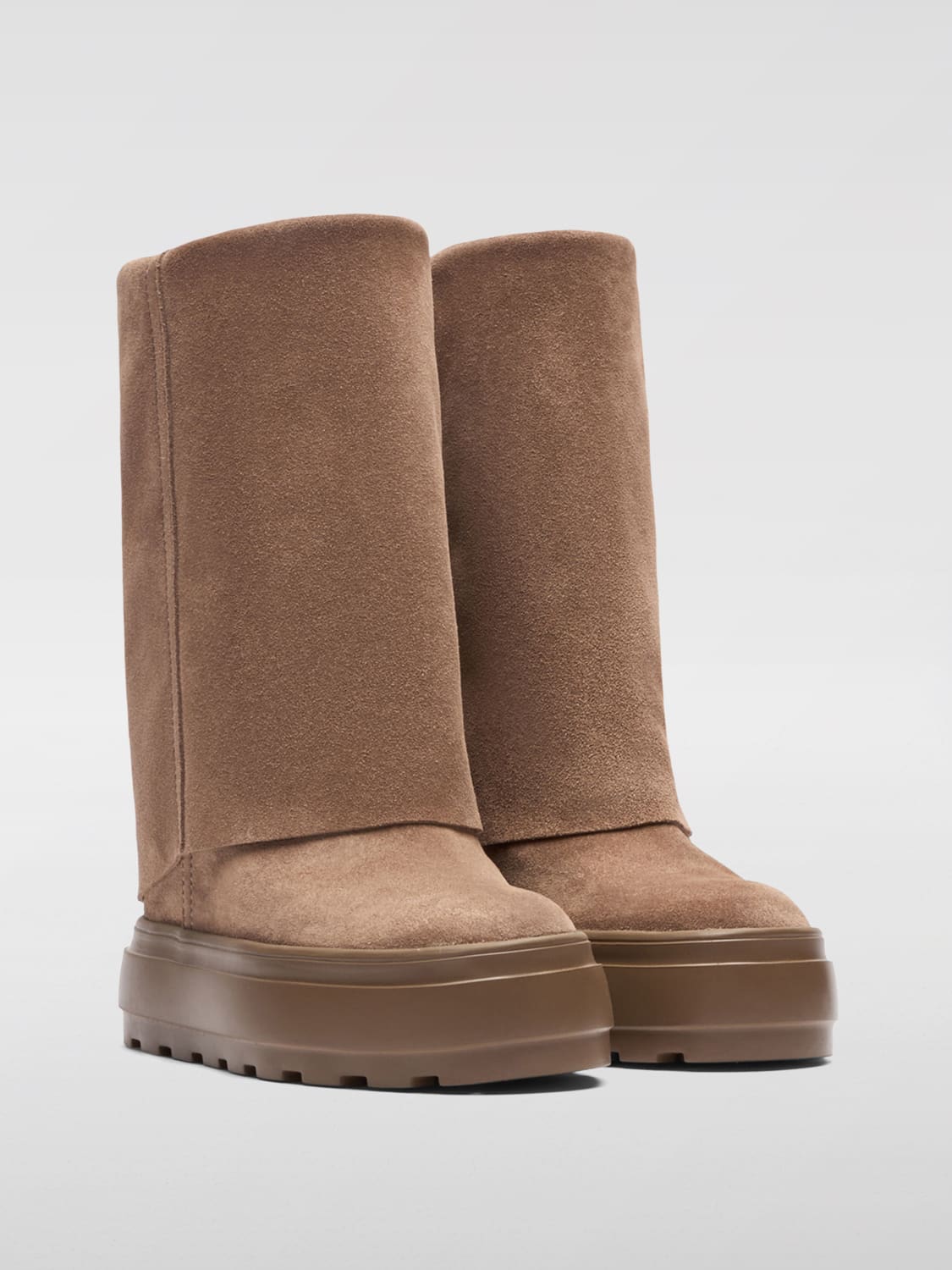 CASADEI FLAT ANKLE BOOTS: Boots woman Casadei, Camel - Img 2