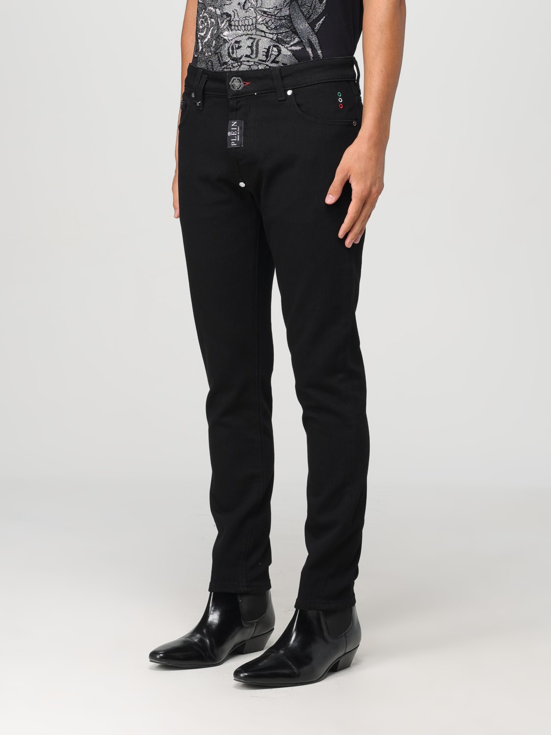 PHILIPP PLEIN JEANS: Jeans herren Philipp Plein, Blau - Img 4