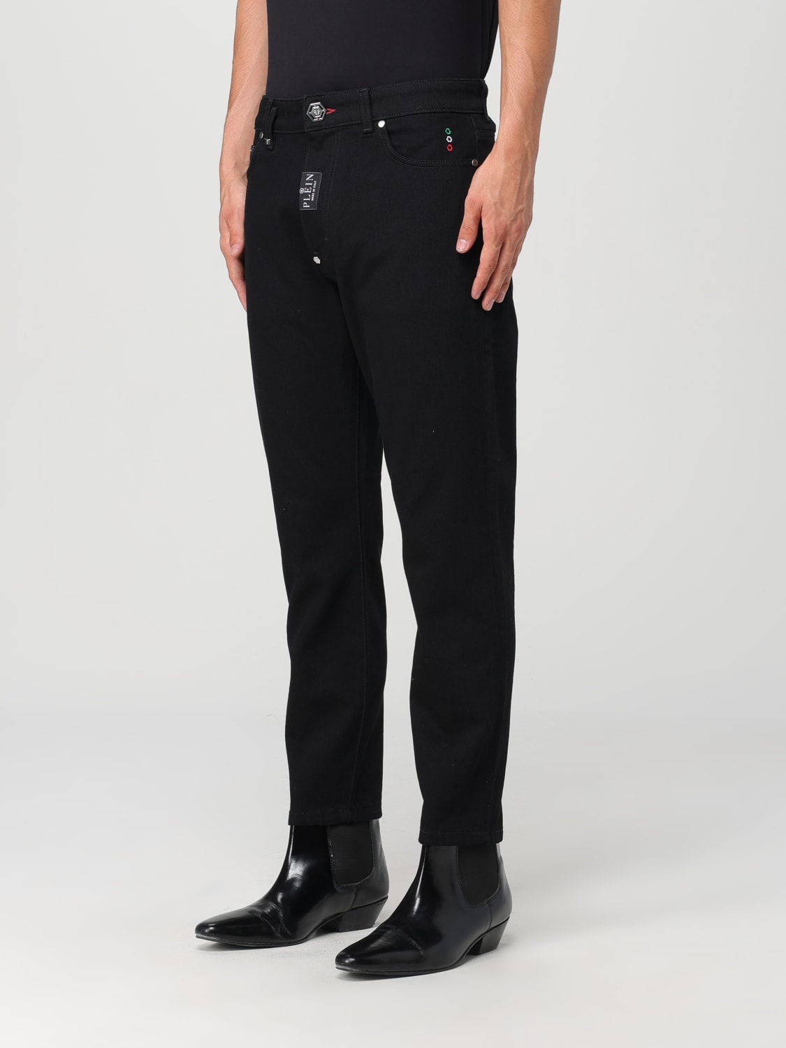 PHILIPP PLEIN JEANS: Pants men Philipp Plein, Black - Img 4