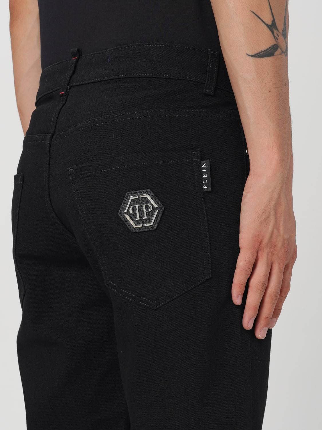 PHILIPP PLEIN JEANS: Pants men Philipp Plein, Black - Img 5