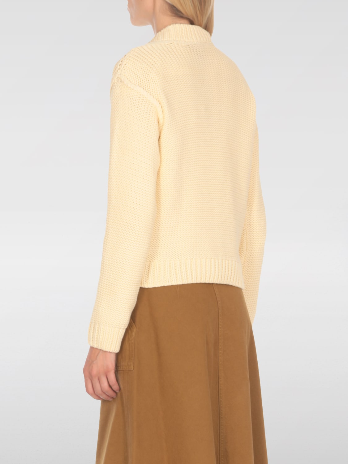 A.P.C. MAGLIA: Maglia a girocollo A.P.C. in misto cotone, Beige - Img 3