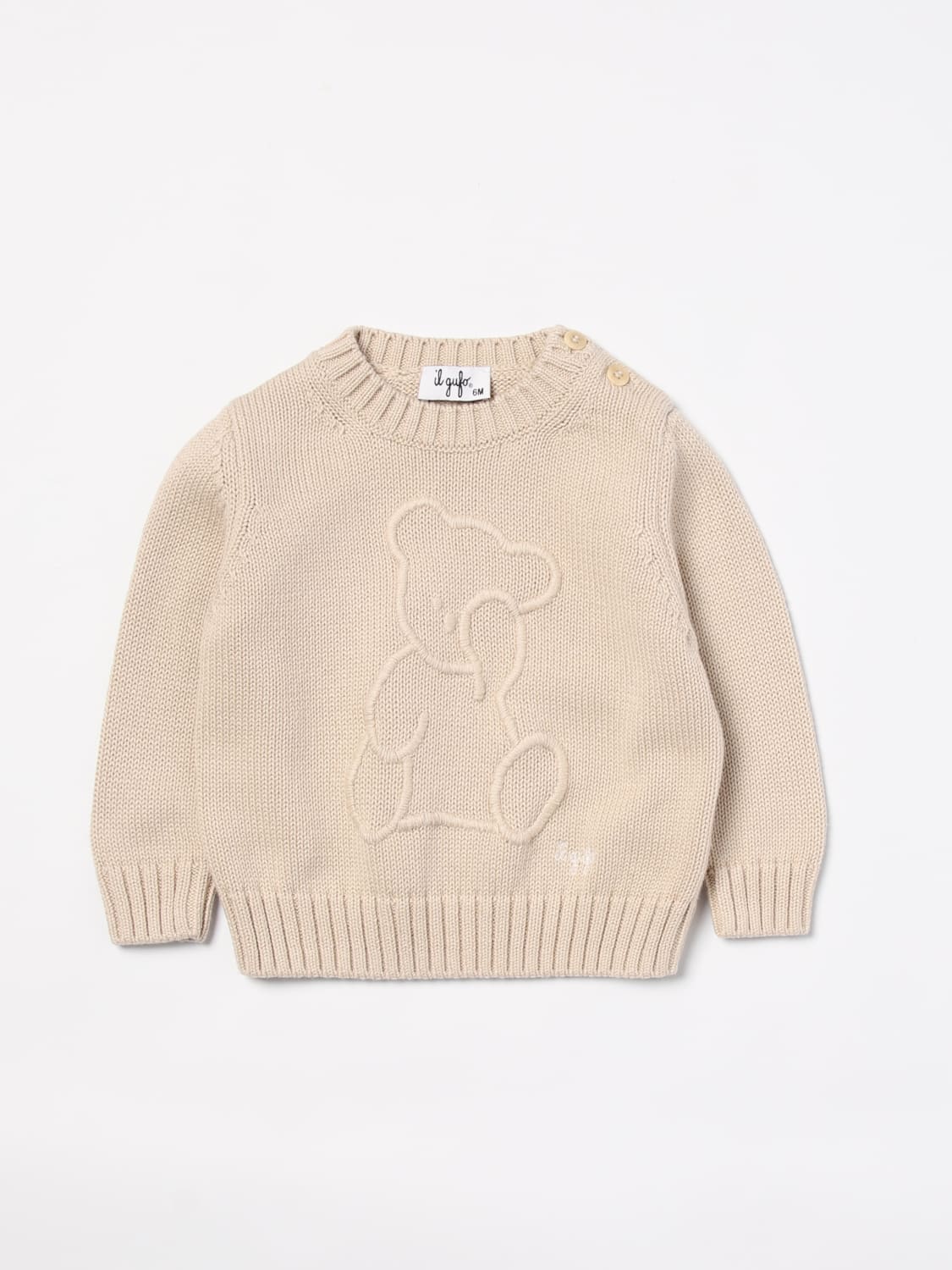 IL GUFO SWEATER: Sweater kids Il Gufo, Natural - Img 1