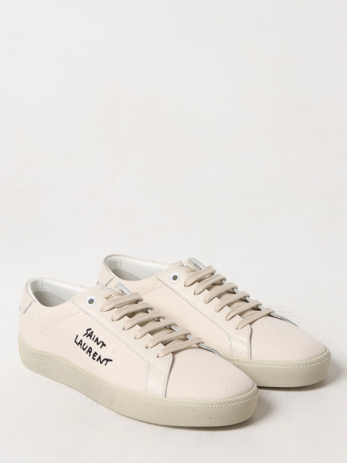 SAINT LAURENT SNEAKERS: Sneakers Saint Laurent in pelle , Bianco - Img 2