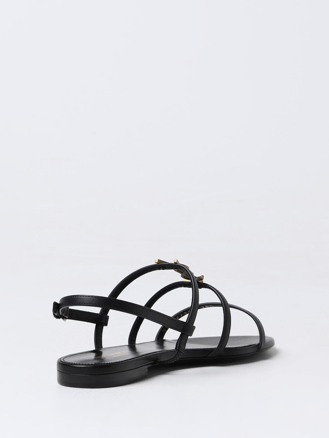 SAINT LAURENT SANDALI BASSI: Scarpe donna Saint Laurent, Nero - Img 3